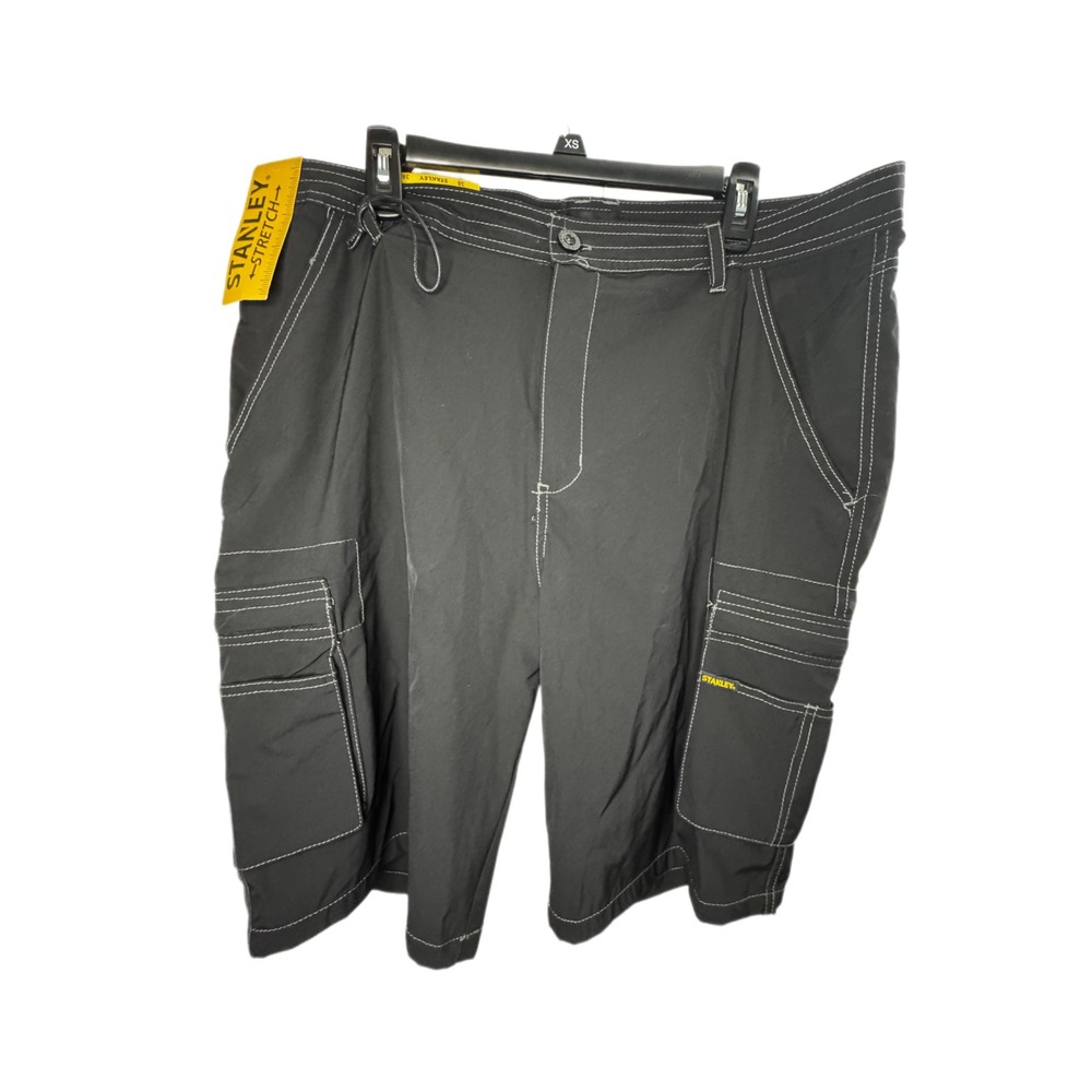 Stanley Stretch Mens 38 Black Cargo Shorts‎ Workwear Casual Outdoor Pockets - Picture 2 of 7